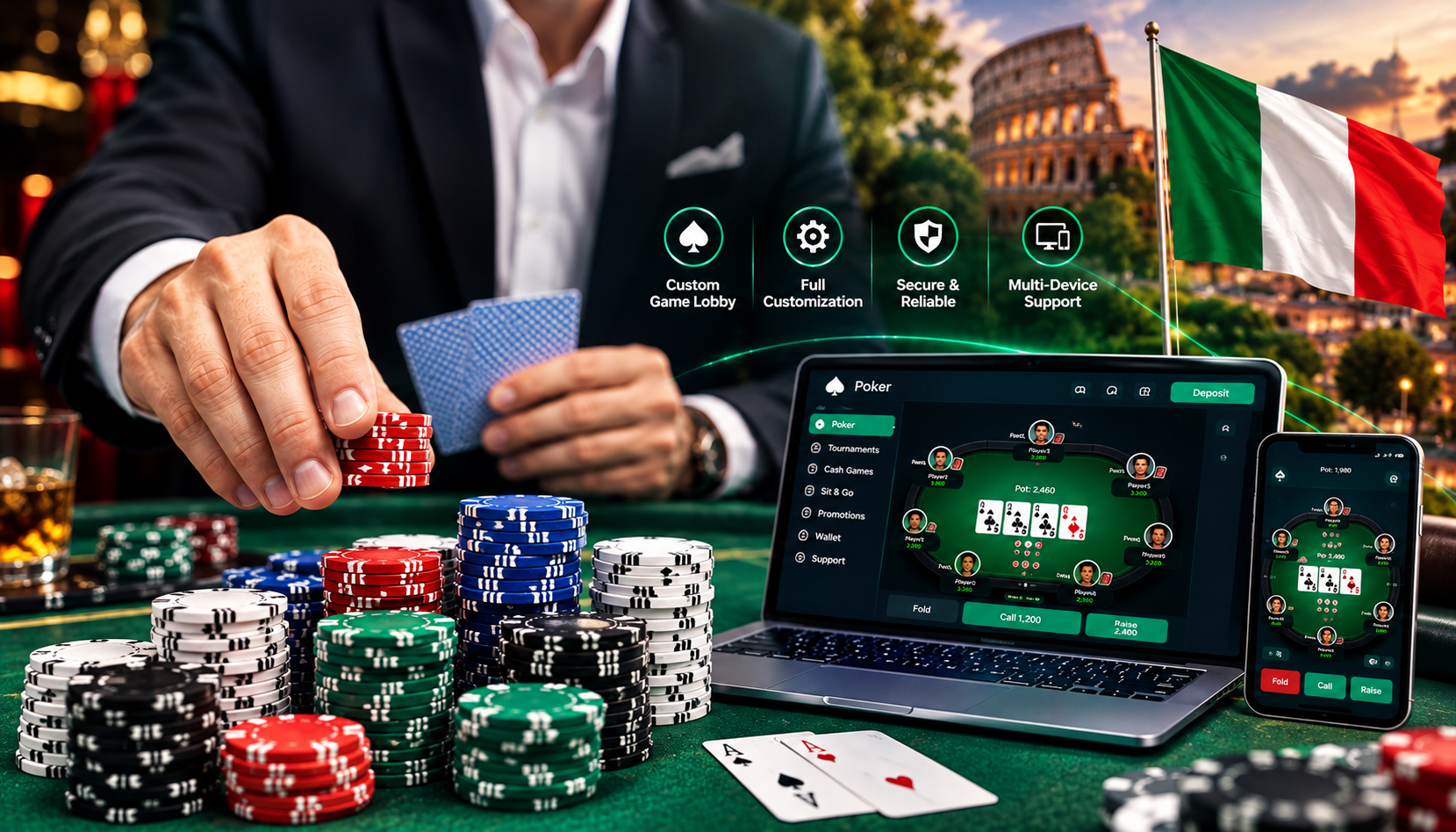 Turnkey poker solution sigma rome